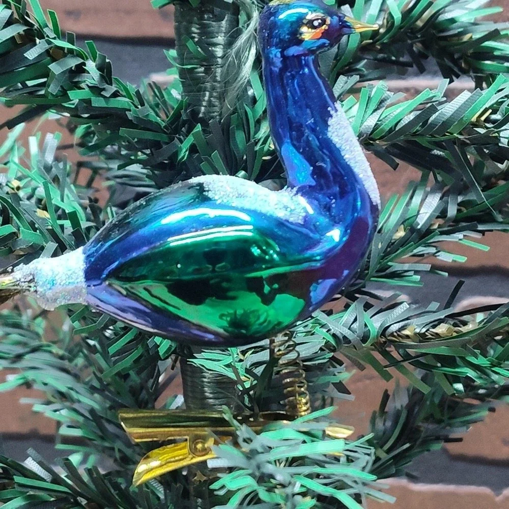 Peacock Clip On Tree Ornament